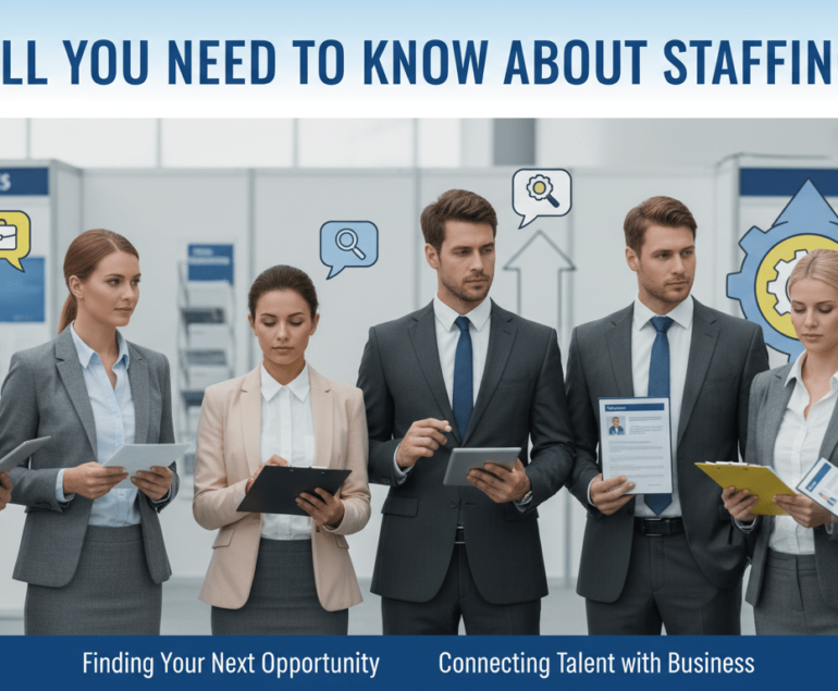 Staffing is the ongoing process of having the right people in the right place at the right time. It encompasses everything from predicting to employing, mastering, and fair pay. Done well, staffing keeps processes flowing, reduces roadblocks, and drives growth without burning people out. To a business, it's the day-to-day machinery of people management – practical, measurable, and directly tied to results. What Is Staffing? This is a process of management that hires, deploys, and keeps workers so the company can accomplish its goals. It involves workforce planning, recruiting, selection, placement, training, appraisal, and promotion. Whereas recruiting focuses on sourcing and attracting talent, staffing takes the whole cycle into account and how jobs are intermeshed. And while HR sets up policies, benefits, and compliance, staffing turns those frameworks into actual teams that can get the job done. Staffing connects business plans to human potential, and then adapts as situations change. It connects these parts to outcomes: consistent performance and reliable coverage across teams. (And if you’re curious, what is a staffing agency? It’s simply a third party that helps companies fill roles.) Main Functions of Staffing Staffing is a cyclical process that continues to keep people in the proper positions as situations change. The functions below work together, from planning headcount to growing and rewarding talent. Use them as building blocks you can scale and tailor to your team: Workforce planning. Project headcount and skills by team and time frame; reconcile budgets to requirements. Recruitment. Attract suitable applicants with clear roles, fair pay ranges, and honest indicators of culture. Attempt internal mobility first. Selection. Assess skills and behavior with standardized interviews, work samples, and established tests to reduce bias and guesswork. Orientation and placement. Give new employees context, tools, and a supportive manager; match strengths with jobs starting week one. Training and development. Build job skills and future skills through classes, mentoring, and stretch assignments. Also see our training programs. Performance evaluation. Use consistent goals, ongoing feedback, and recorded results to spur pay, growth, and coaching. Compensation and promotion. Pay for influence and results, not quantity. Clarify salary bands and promotions by establishing clear criteria. Each function feeds the next. When these steps work on a reliable beat, high-quality hiring rises, ramp-up time shortens, and teams continue to be productive. Types of Staffing The majority of companies apply a blend of approaches: promote internal talent and transfer people between groups, recruit externally to backfill new skills, and hire temps or contractors for one-offs or bursts. They match that blend to budget, hiring speed, and risk appetite. And when they want expert help, they often search for what are staffing companies and hand off parts of the hiring process to outside specialists. They maintain candidate pools and match talent to client needs on agreed-upon terms. You can choose the mix that meets your speed, budget, and risk requirements. Importance of Effective Staffing Effective staffing increases outcomes in the ways teams feel daily: Operation flow. Fewer coverage gaps, smoother transitions, and higher cycle times. Quality and safety. Better matches reduce rework, burnout, and errors. Engagement. People who see opportunity for growth stay longer and contribute more. Cost control. Strategic hiring beats crisis searching and overtime. Flexibility. Open skills data enables you to move talent in response to changing priorities. Link these advantages to business goals with user-friendly metrics: time to fill, quality of hire, first-year retention, internal mobility rate, and manager satisfaction. Final Thoughts Staffing is the catalyst for people operations, turning business strategy into real teams that deliver. If you treat it like a rolling, strategic process, you drive performance, guard culture, and stay ahead of change. The payoff is simple: better fits, bigger results, and an employee base that compounds with your ambitions.